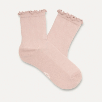 Calzino Karsyn con bordo di lattuga