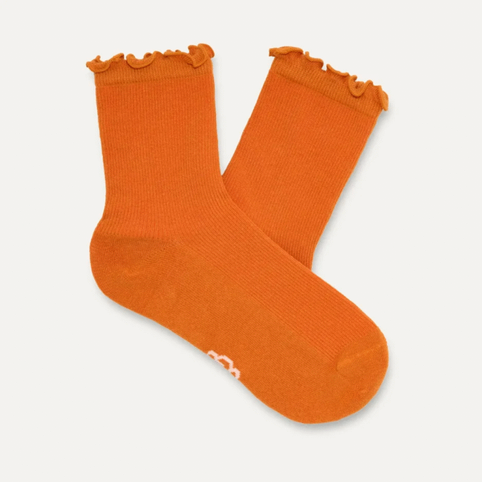Calzino Karsyn con bordo di lattuga