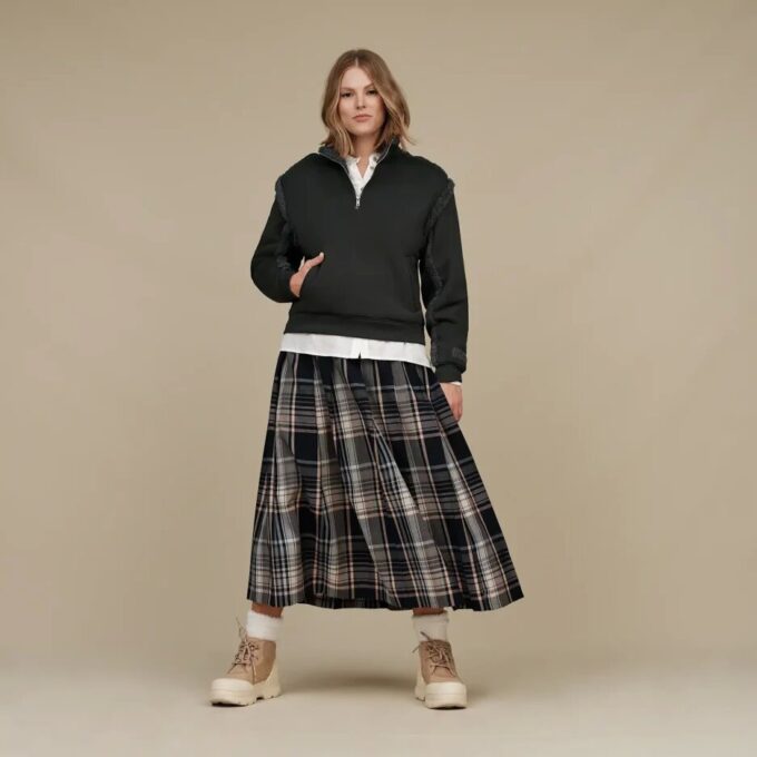Felpa con mezza zip Lydi Bonded Fleece