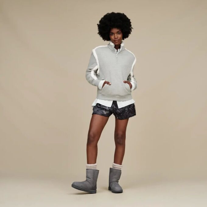 Felpa con mezza zip Lydi Bonded Fleece