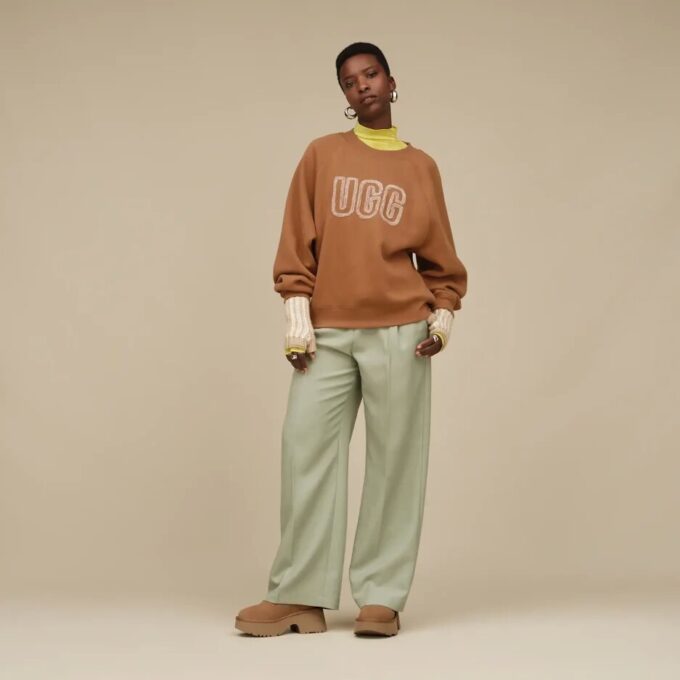 Felpa girocollo con logo UGG