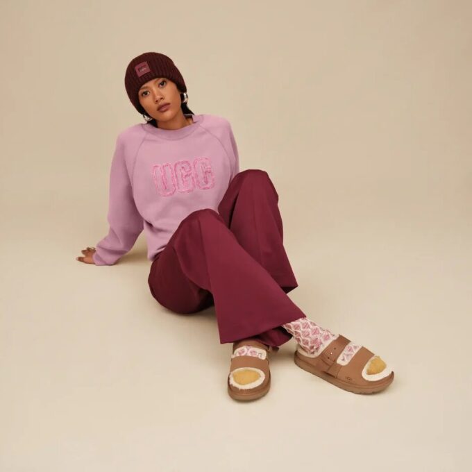Felpa girocollo con logo UGG
