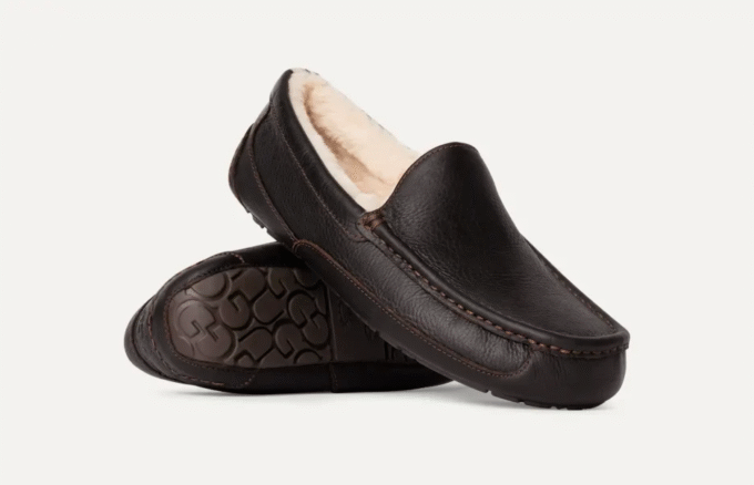 Pantofola in pelle Ascot