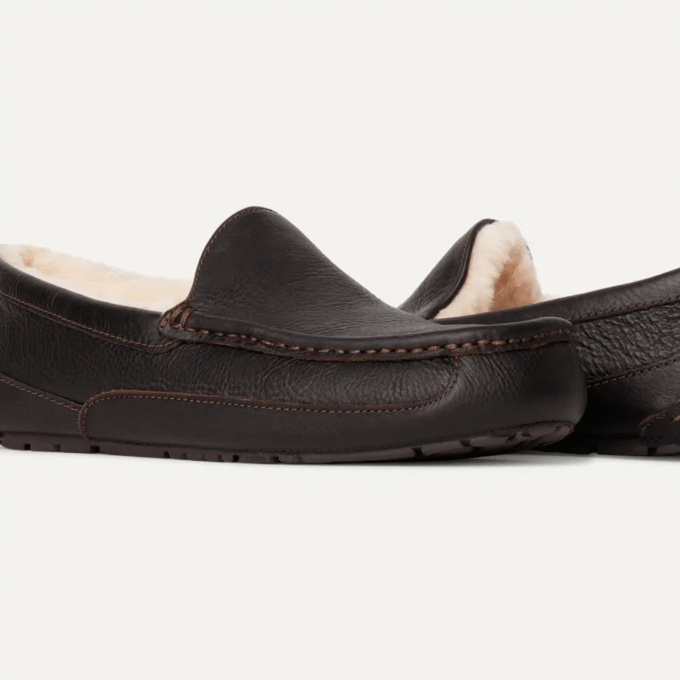 Pantofola in pelle Ascot